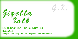 gizella kolb business card